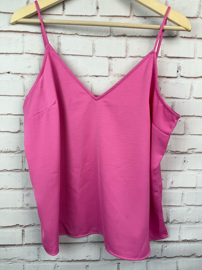 A New Day Bright Pink V-Neck Spaghetti Strap Camisole